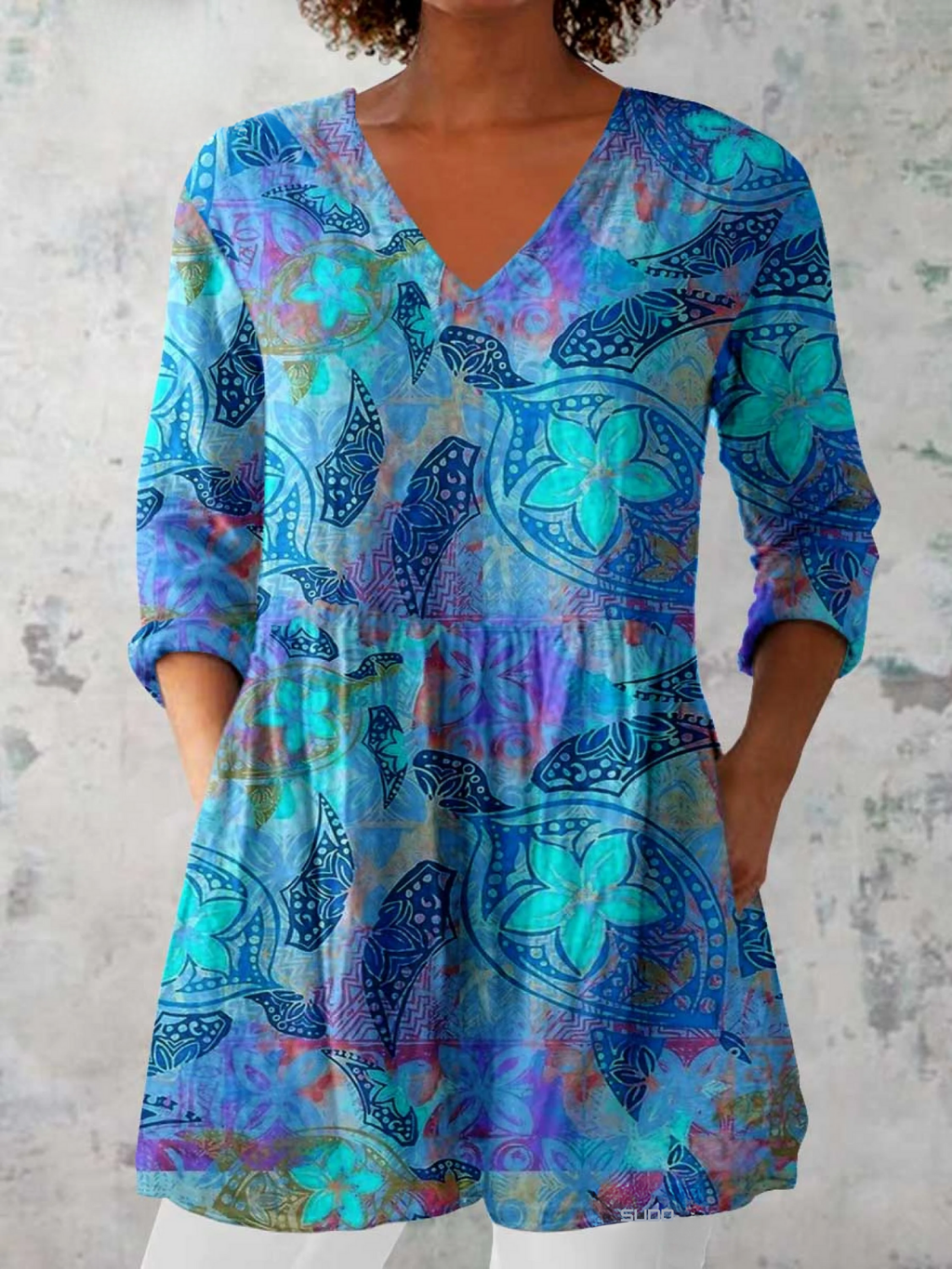 Riley | Lange Bluse mit auffälligem Design