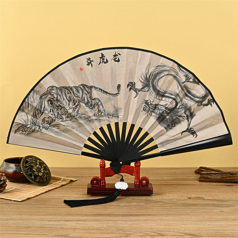 Buddha-Stones, Dragon, Phoenix, Tiger, Crane, Eagle, Wolf, Koi Fish, Hand Fan, Lotus Fan with Tassel