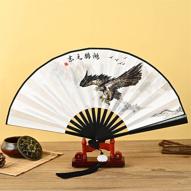Buddha-Stones, Dragon, Phoenix, Tiger, Crane, Eagle, Wolf, Koi Fish, Hand Fan, Lotus Fan with Tassel