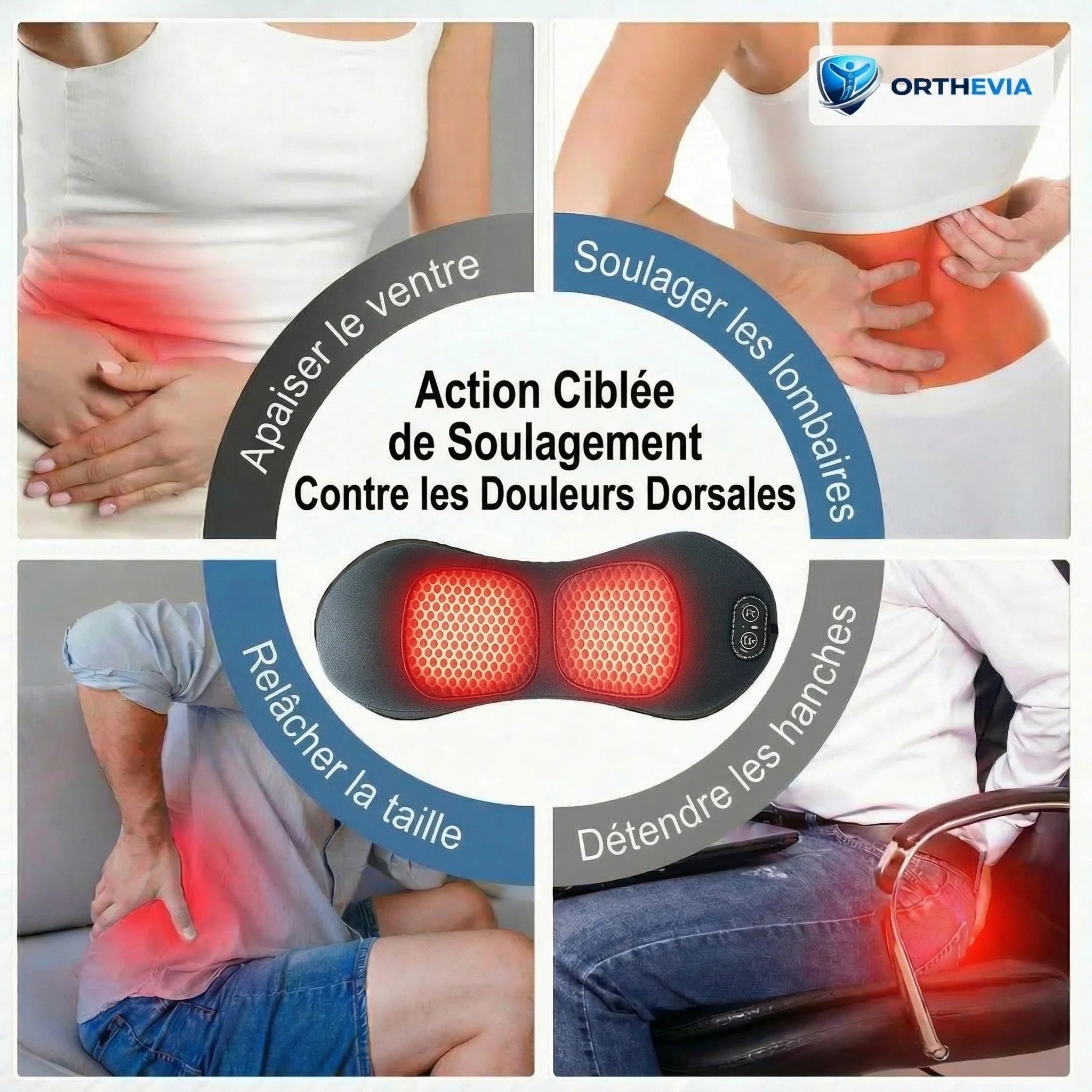 Lombéa™ | Appareil de massage lombaire 3-en-1
