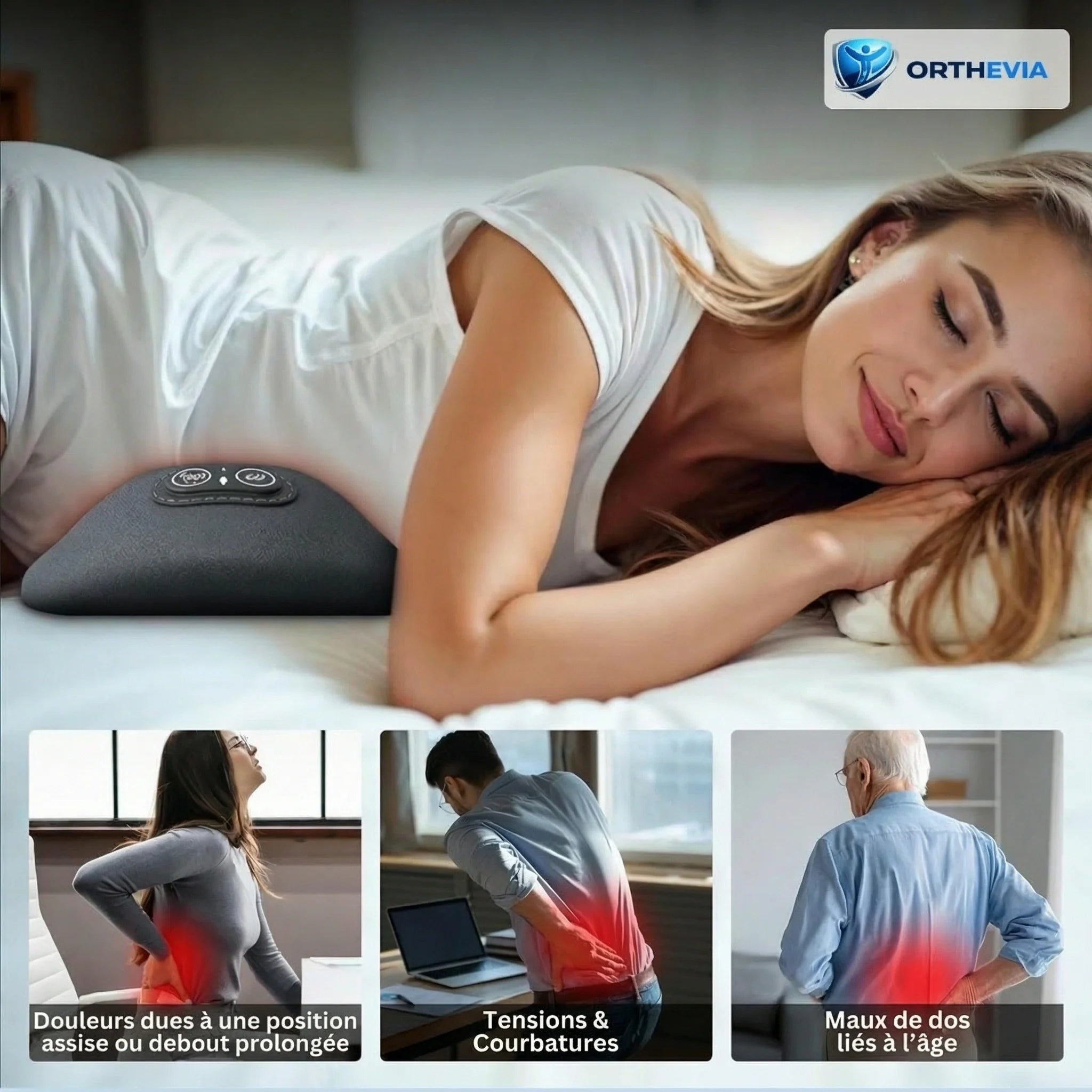 Lombéa™ | Appareil de massage lombaire 3-en-1