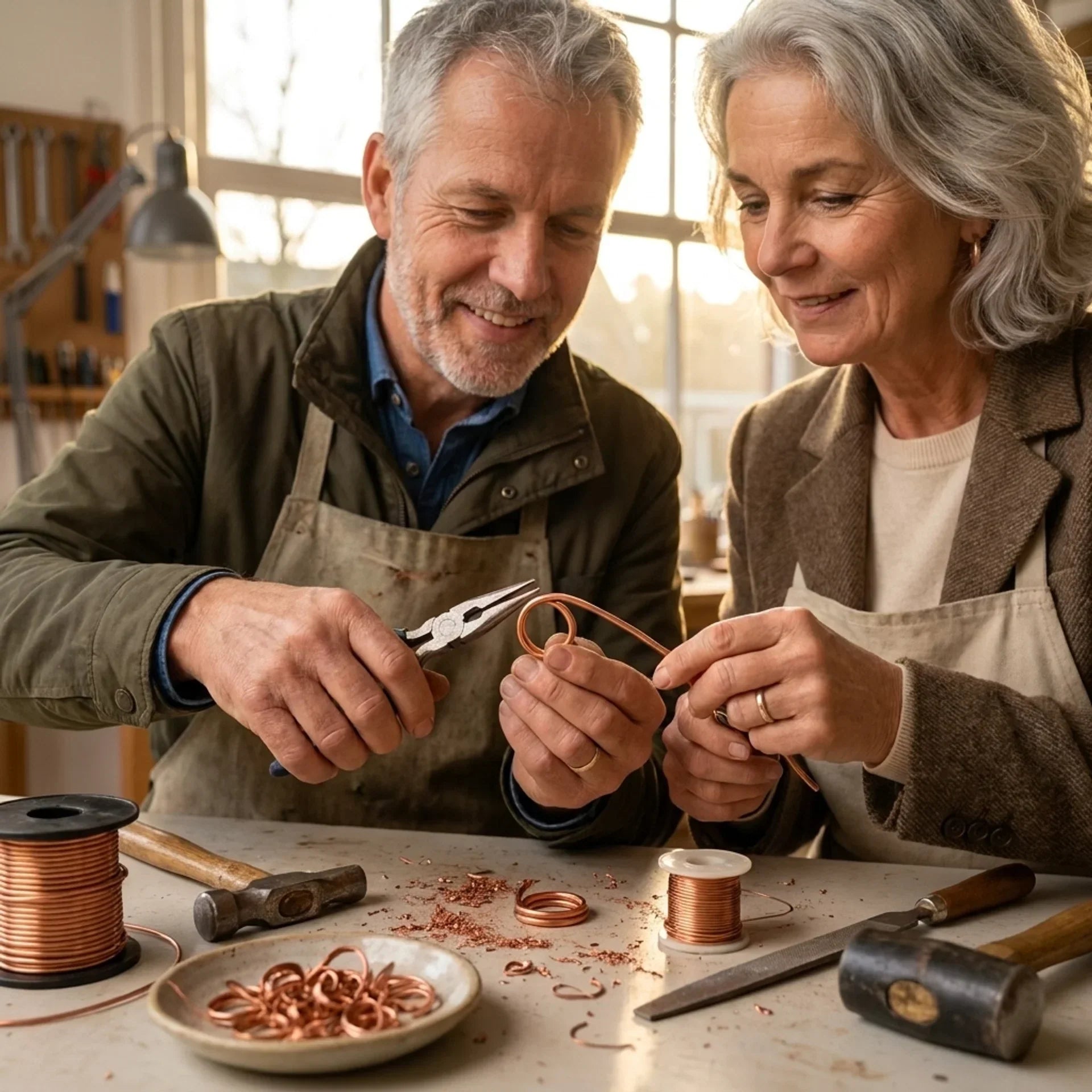 Kupferring mit Tentakel-Design