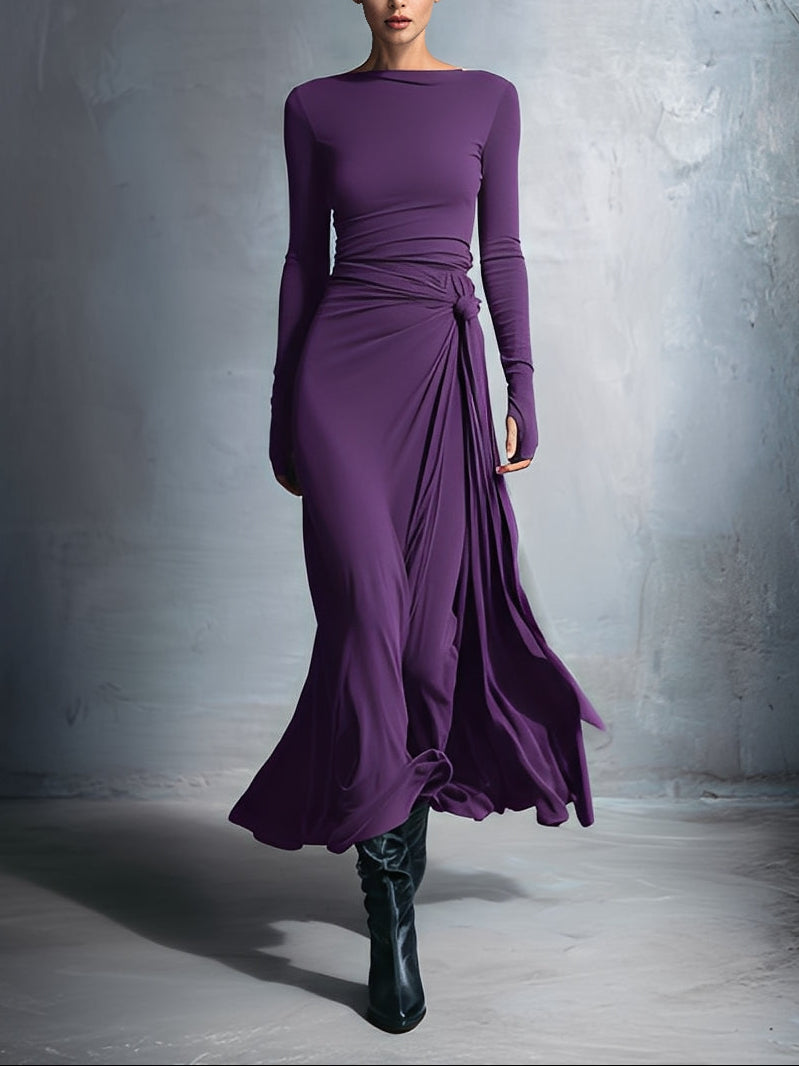 Naomie | Maxikleid mit seitlichem Knoten-Design