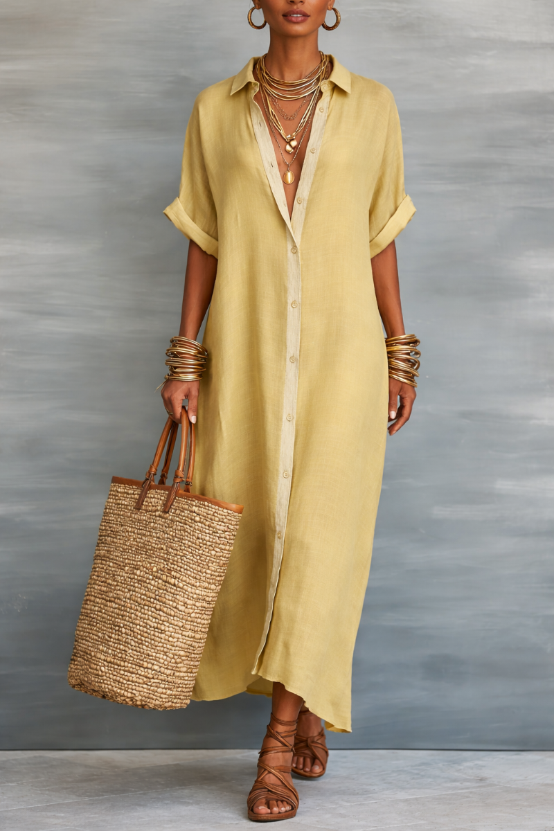 Manelle™ | Maxi-Kleid mit minimalistischer Linie