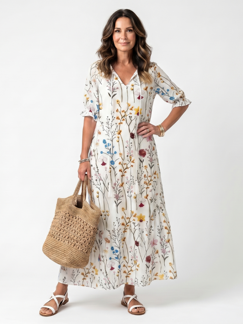 Midi-Boho-Kleid Nathalie mit Quasten