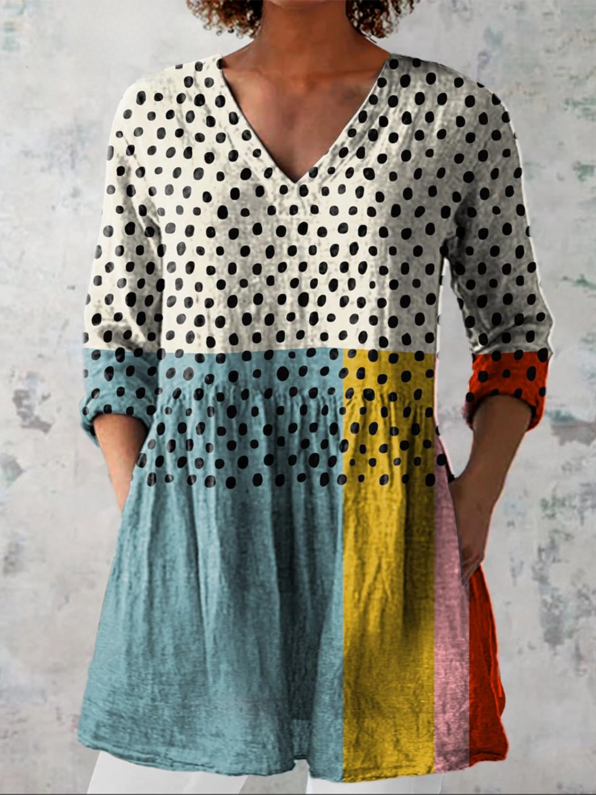 Nola | Lange Bluse mit auffälligem Design