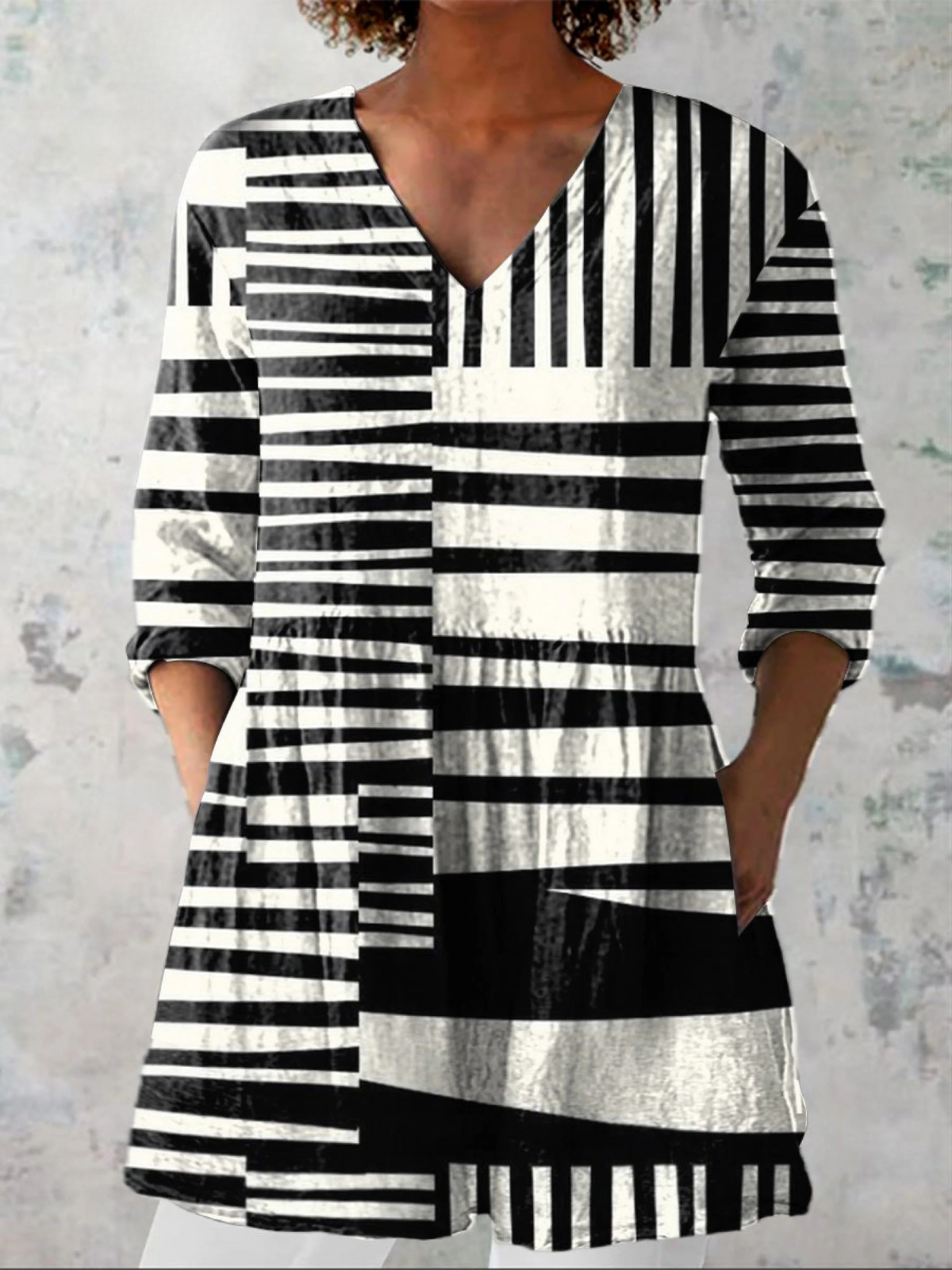 Quinn | Lange Bluse mit auffälligem Design