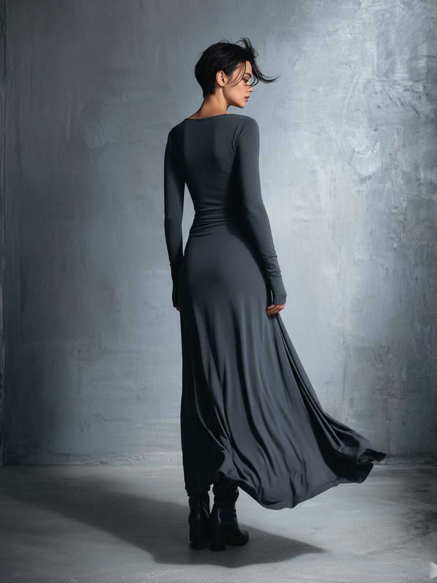 Naomie | Maxikleid mit seitlichem Knoten-Design