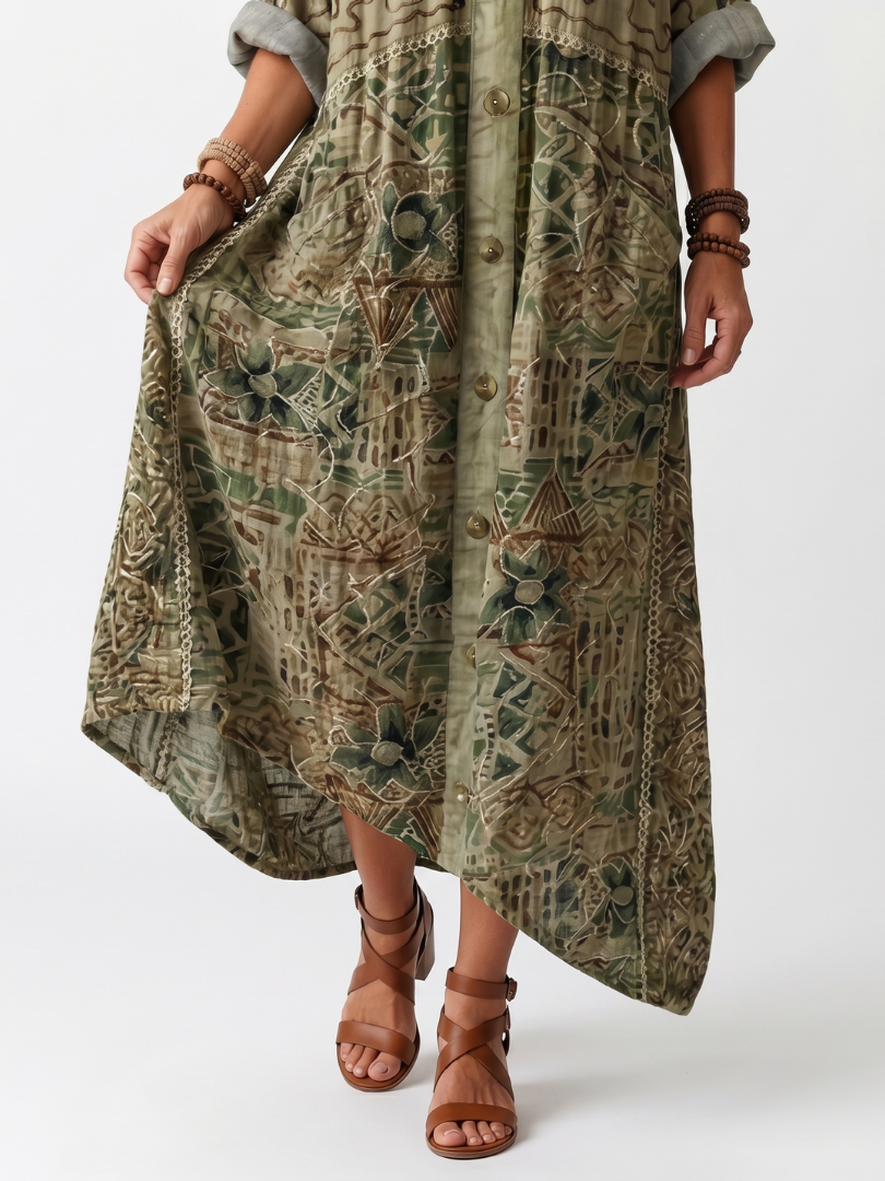 Besticktes Midi-Kleid 'Monique'