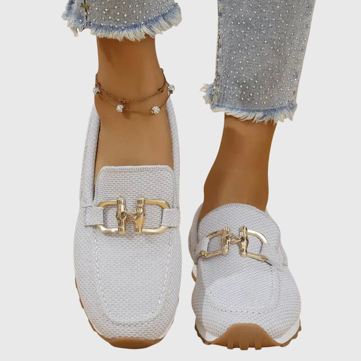 Lysandra™ - Bequeme Halbschuhe mit goldenen Akzenten