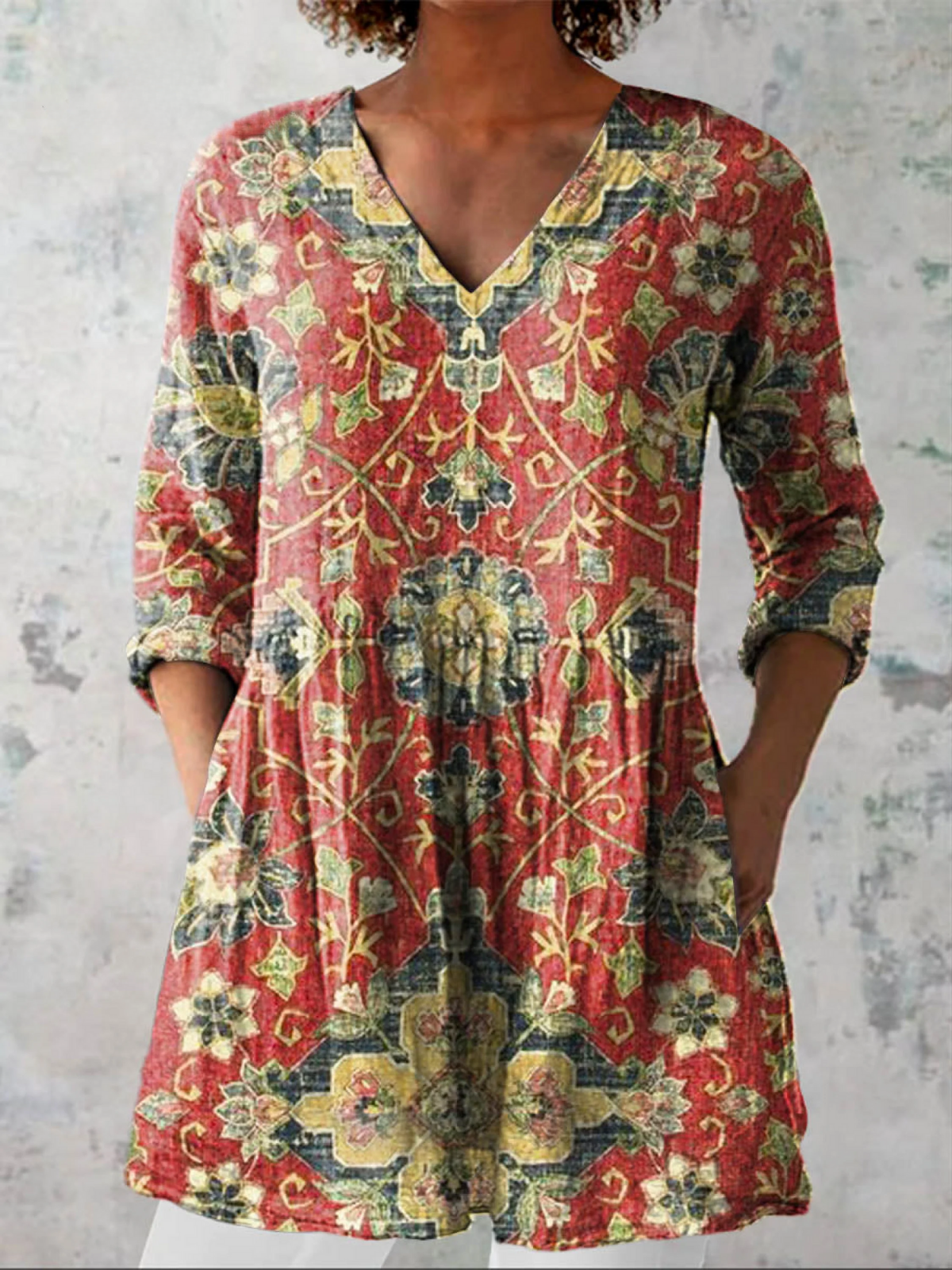 Wren | Lange Bluse mit auffälligem Design