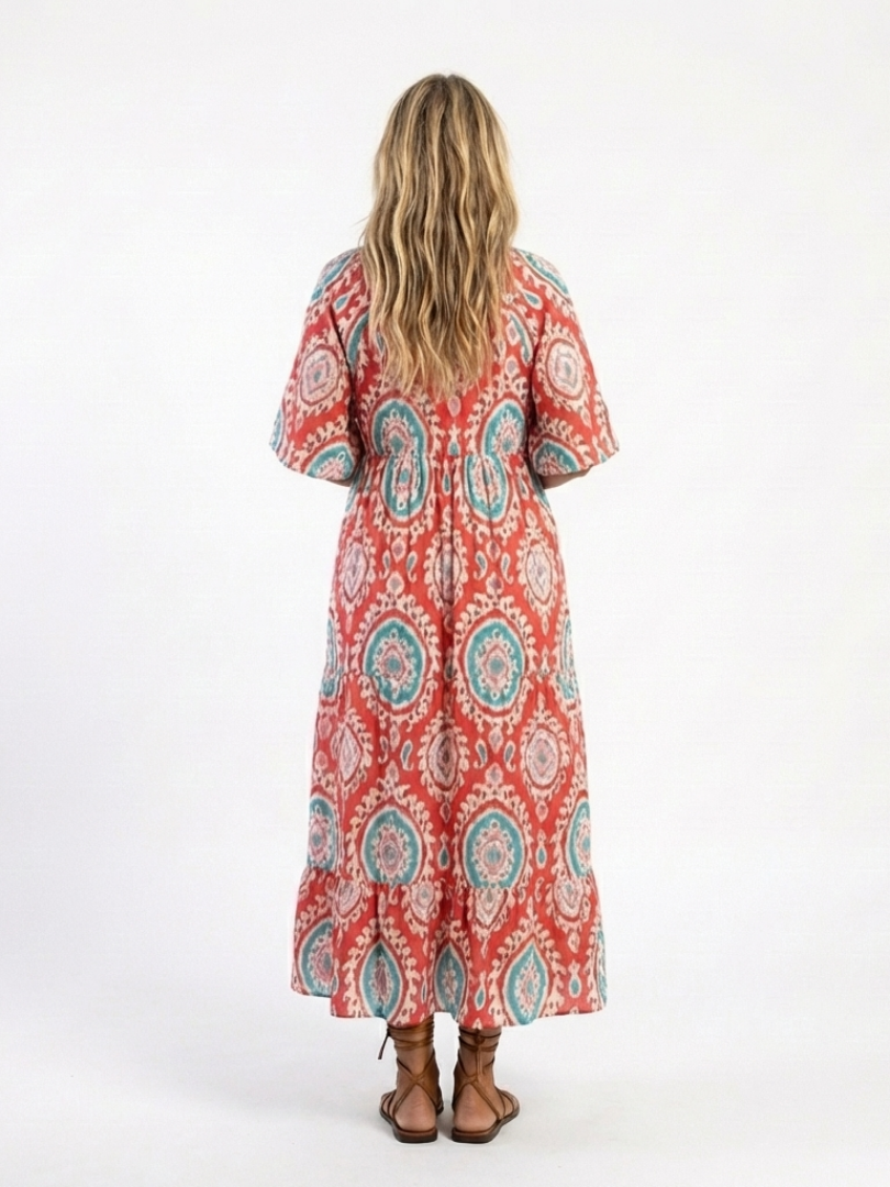 Midi-Kleid mit Kaschmir-Muster Martine