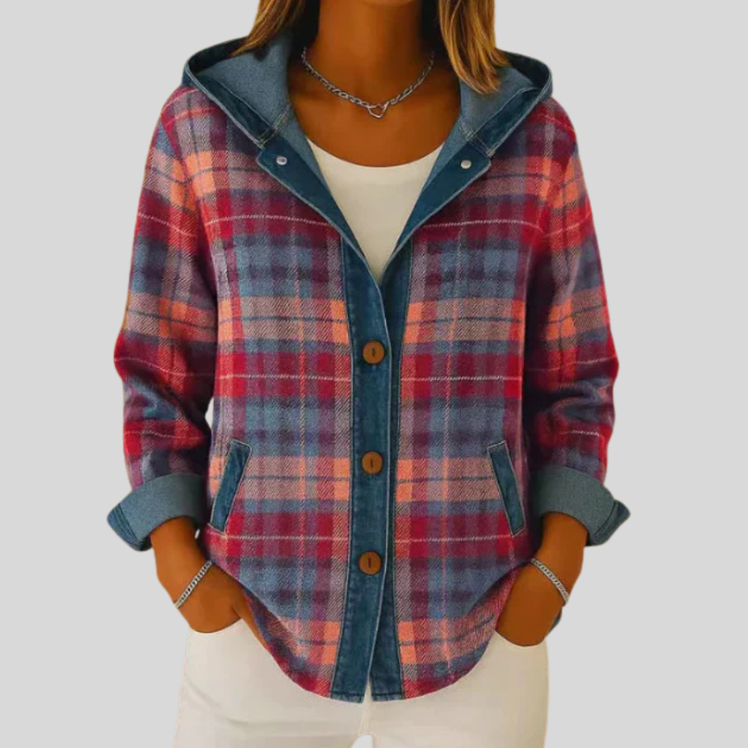 Hildred | Karo-Hemdjacke mit Kapuze