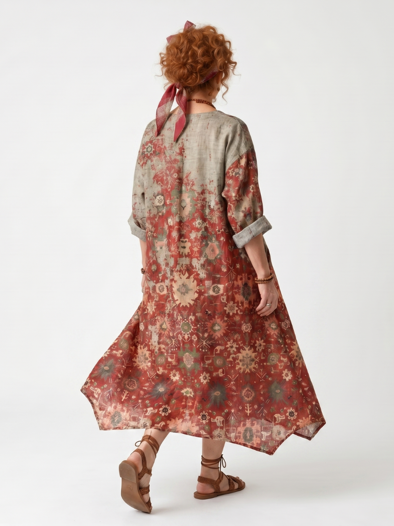Saffran | Lässige Midi-Kleid