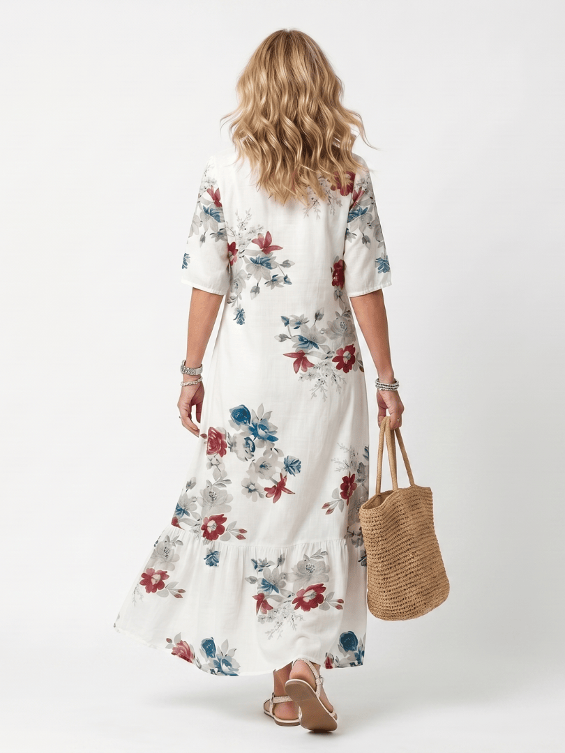 Maeva | Midi-Kleid mit Taillenschnürung