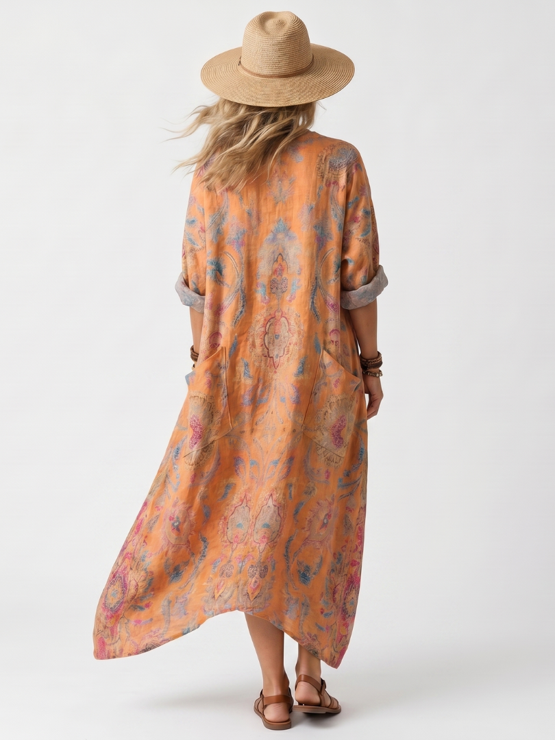 Sophie Midi-Kleid mit praktischen Taschen