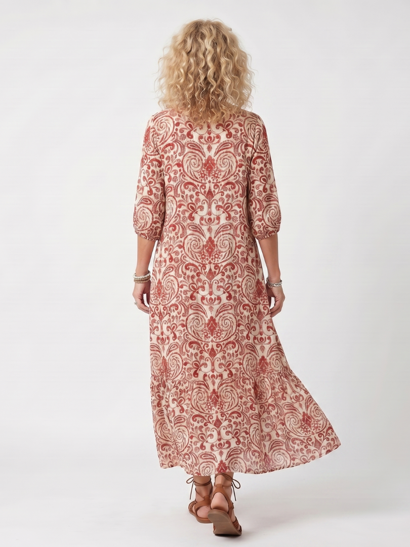 Midi Bohème Kleid Lucie mit Pompons