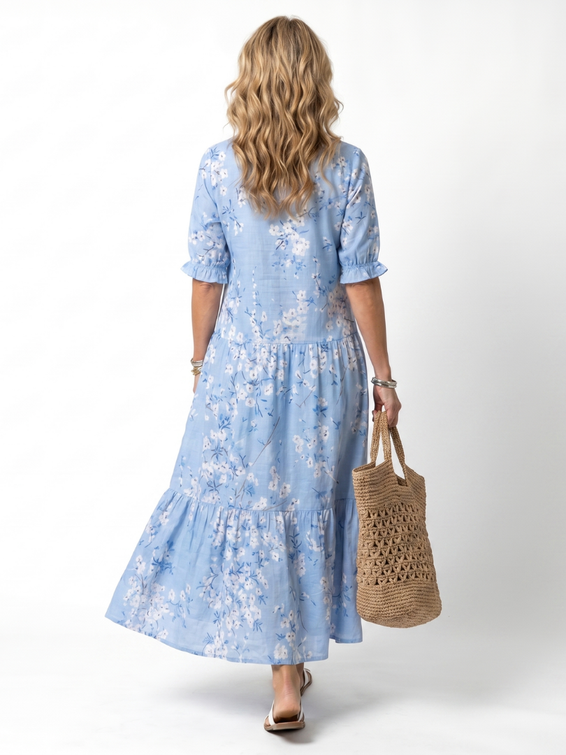 Alora | Floral Printed Midi Dress