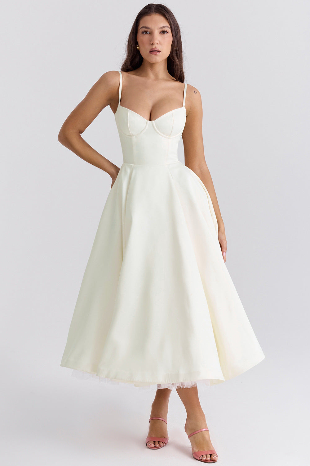 YLIANA | Romantisches Midi-Kleid für den Sommer