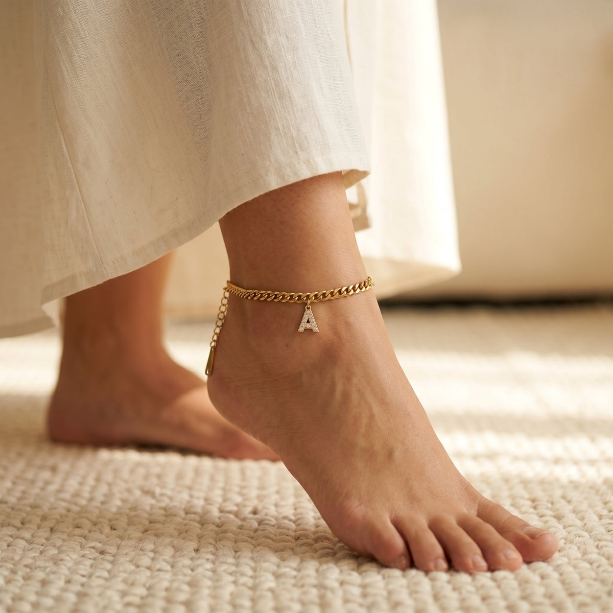 Zaloria™ - Elegantes Fußkettchen mit Initialen