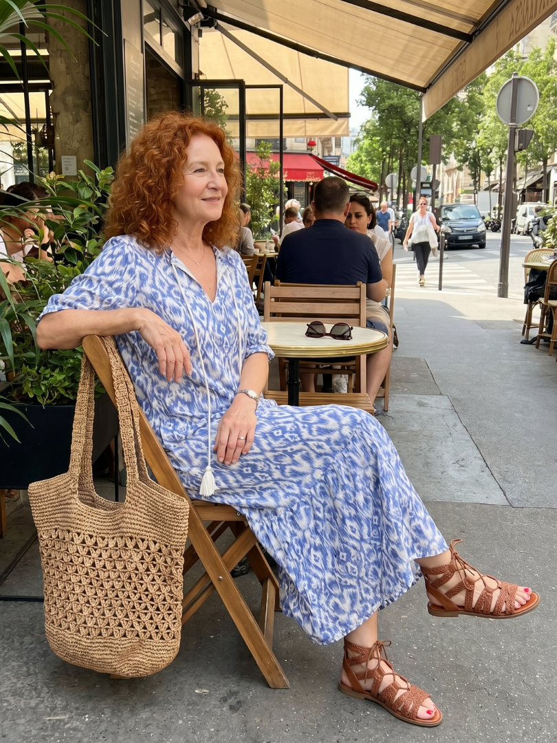 Nicole Fluid Printed Midi Dress