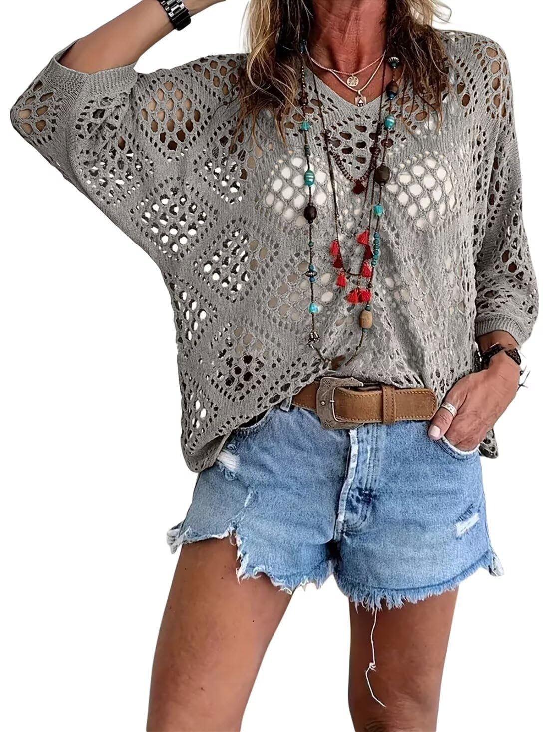 Marielle™ | Boho-Häkeltop mit V-Ausschnitt