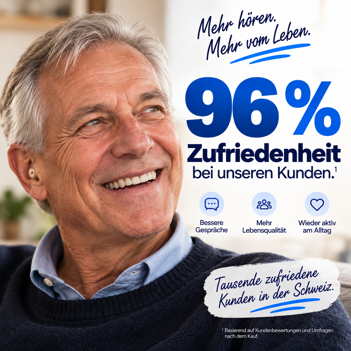 Hörklar™ | Diskretes wiederaufladbares Hörgerät
