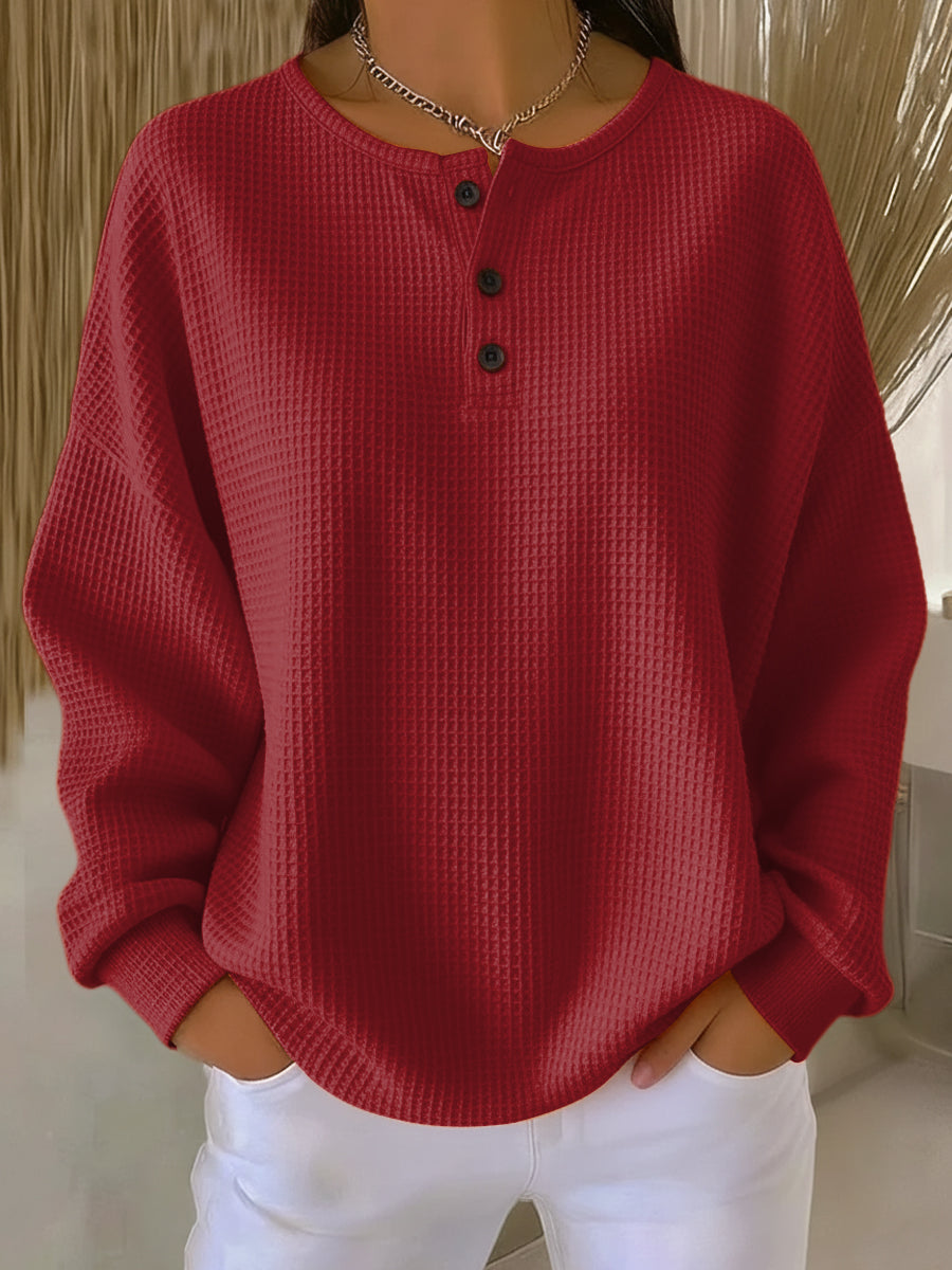 Milagros | Gofré Henley Sweatshirt