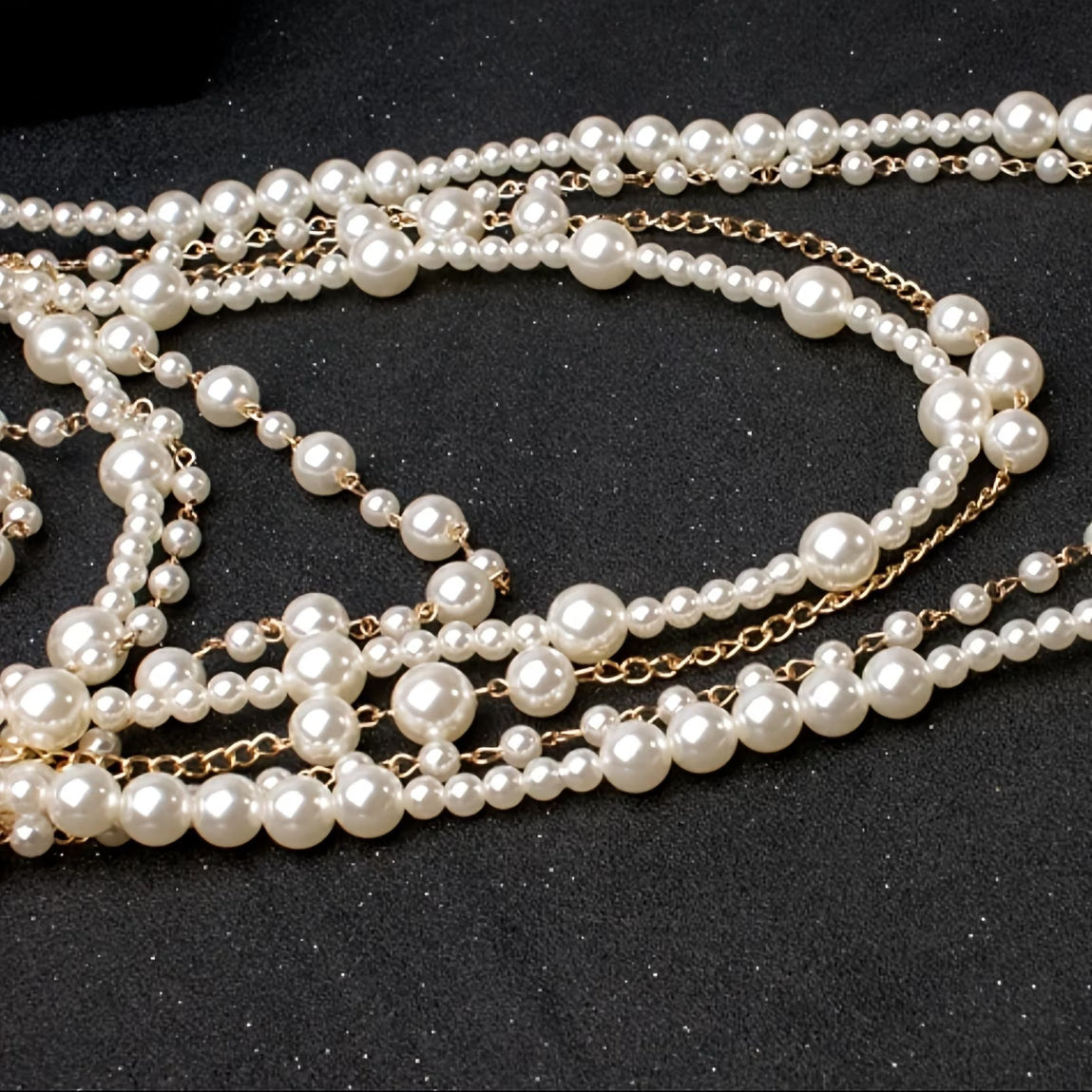 Boho mehrlagiges Perlen Statement-Set