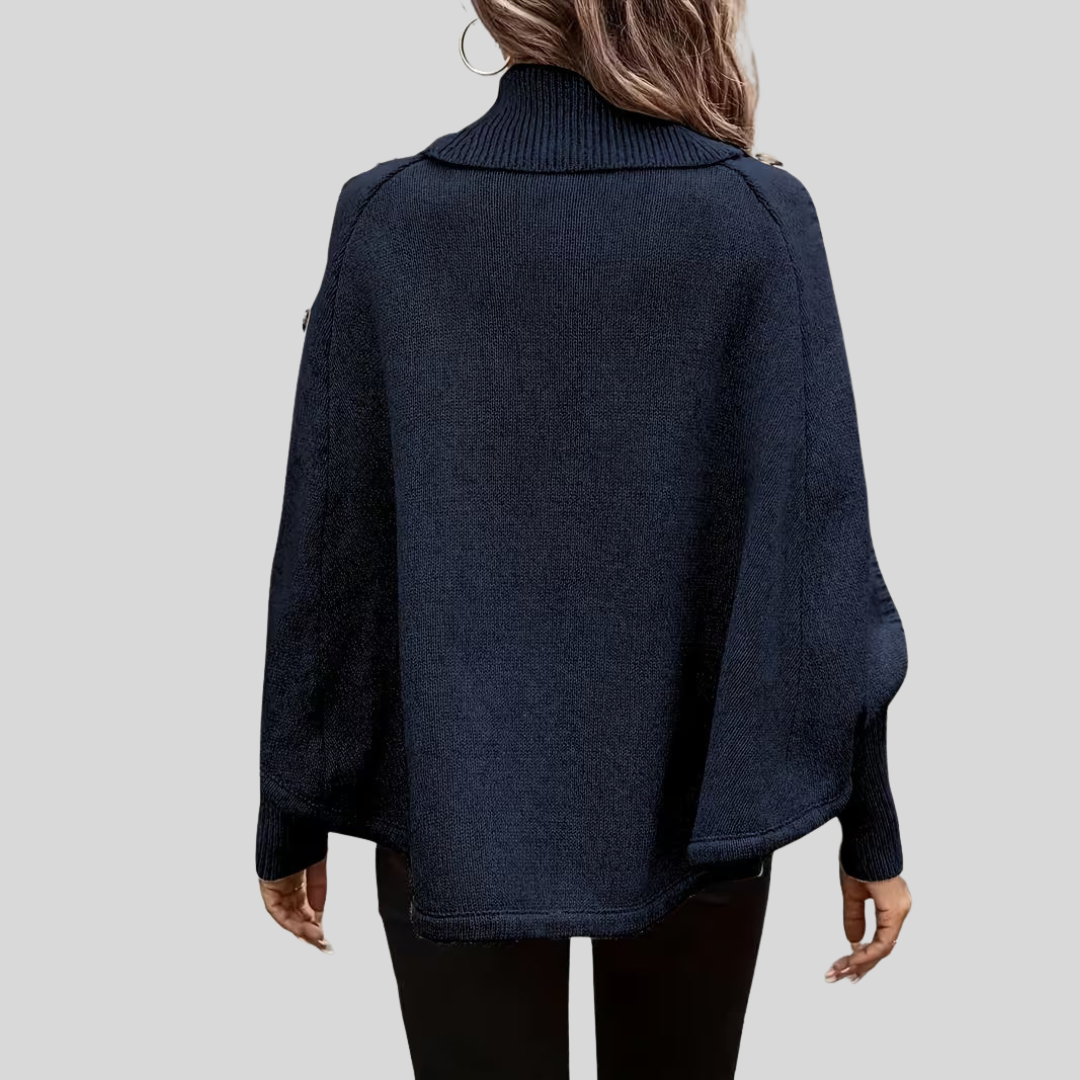 Norelle | Hochkragen-Strickpullover mit Zopfmuster