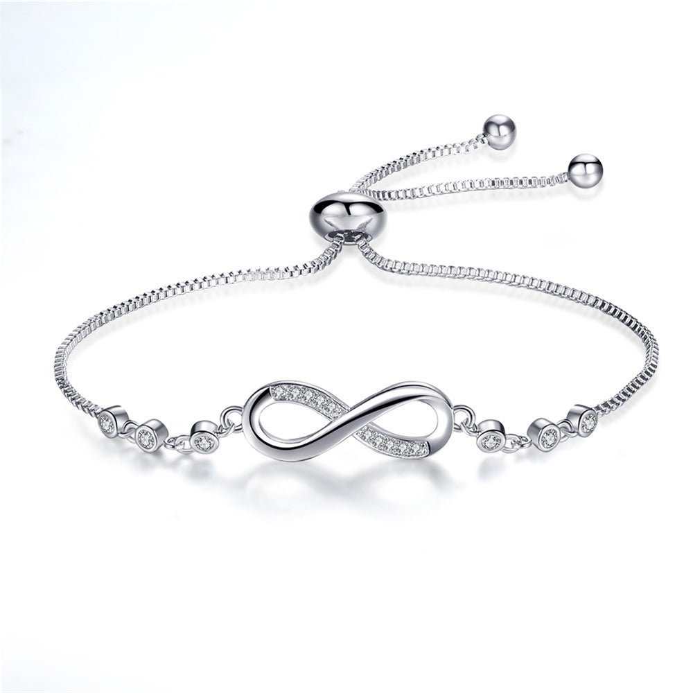 Elegantes verstellbares Armband in Roségold im Unendlichkeit-Design
