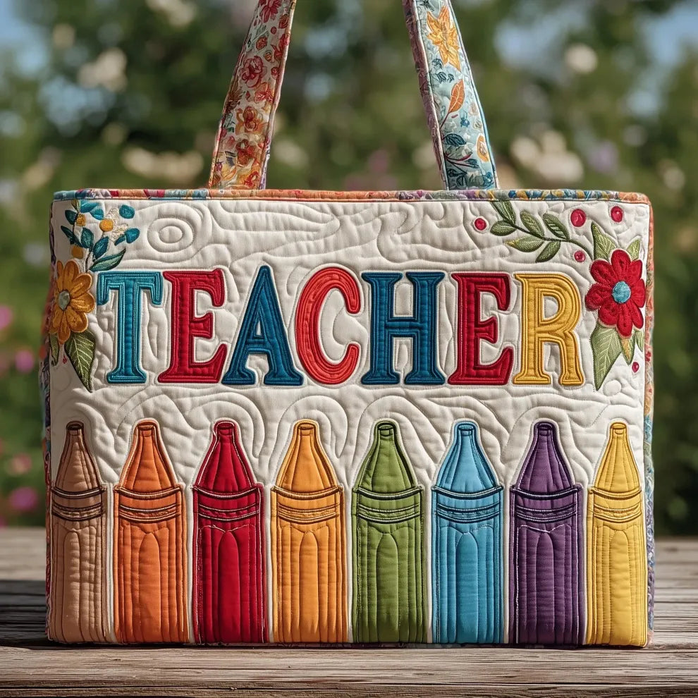 Geschenk für Lehrer | Handgemachte Stepptasche