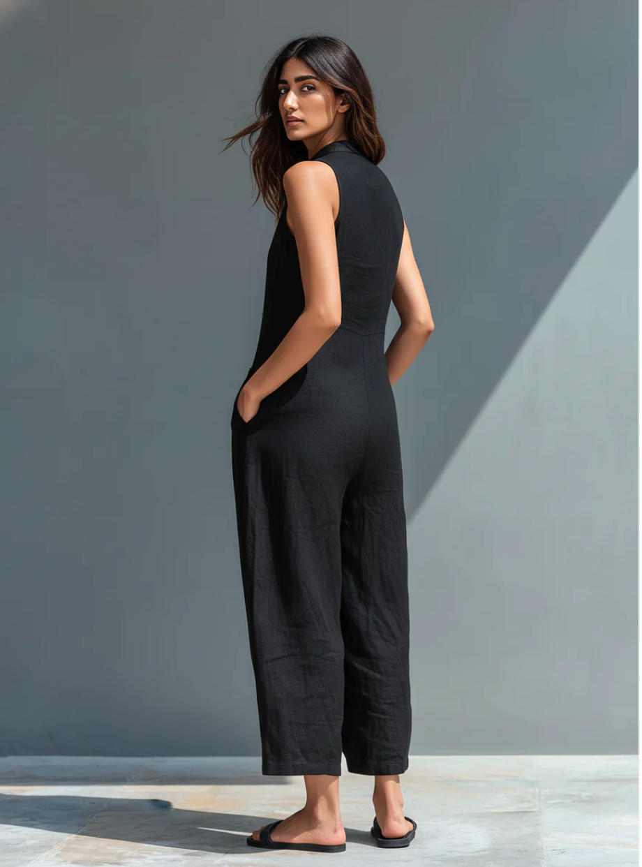 Ärmelloses Minimalistisches Jumpsuit