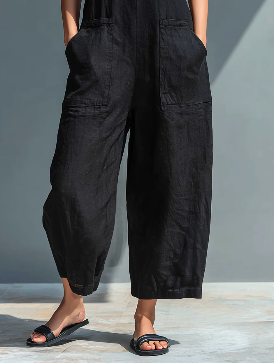 Ärmelloses Minimalistisches Jumpsuit