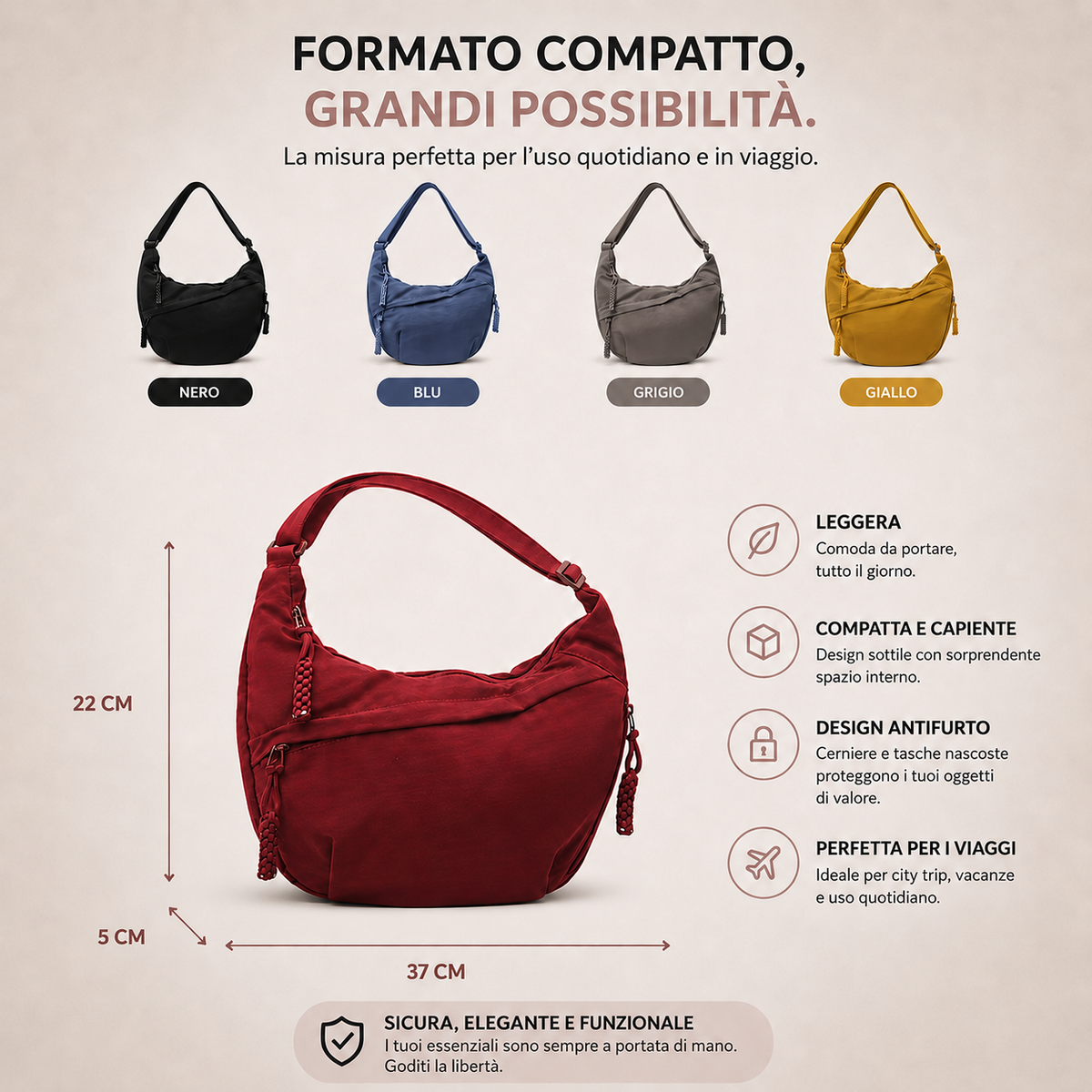Luce | Ocher Shoulder Bag