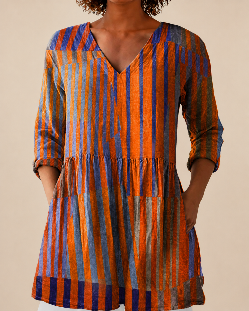 Elowen | Lange Bluse mit auffälligem Design