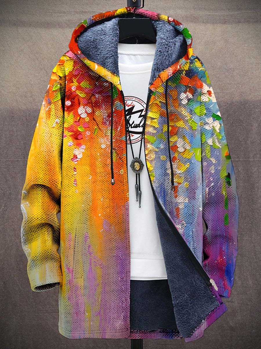 Elouera™ - Luxuriöse Kunstinspirierte Kapuzenjacke mit Reißverschluss