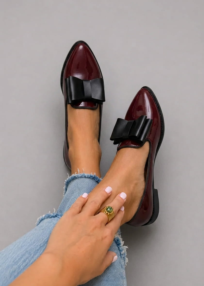 Elanette™ - Elegante Halbschuhe mit kontrastierendem Band