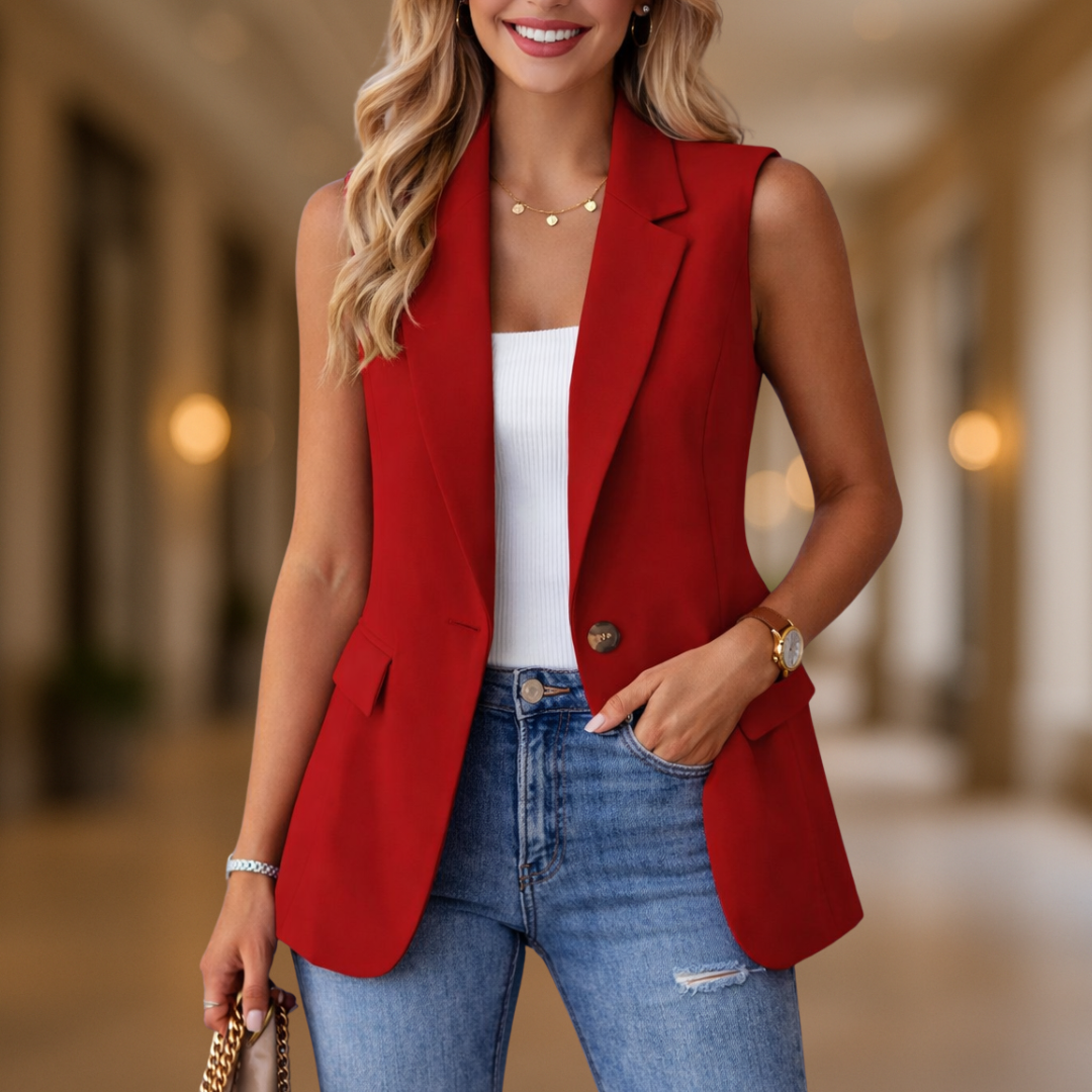 Celeste Elegante & Stilvolle Klassische Damen Blazer-Weste