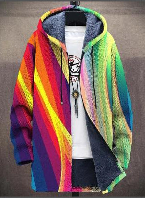 Kira™ - Luxuriöse Kunstinspirierte Kapuzenjacke mit Reißverschluss