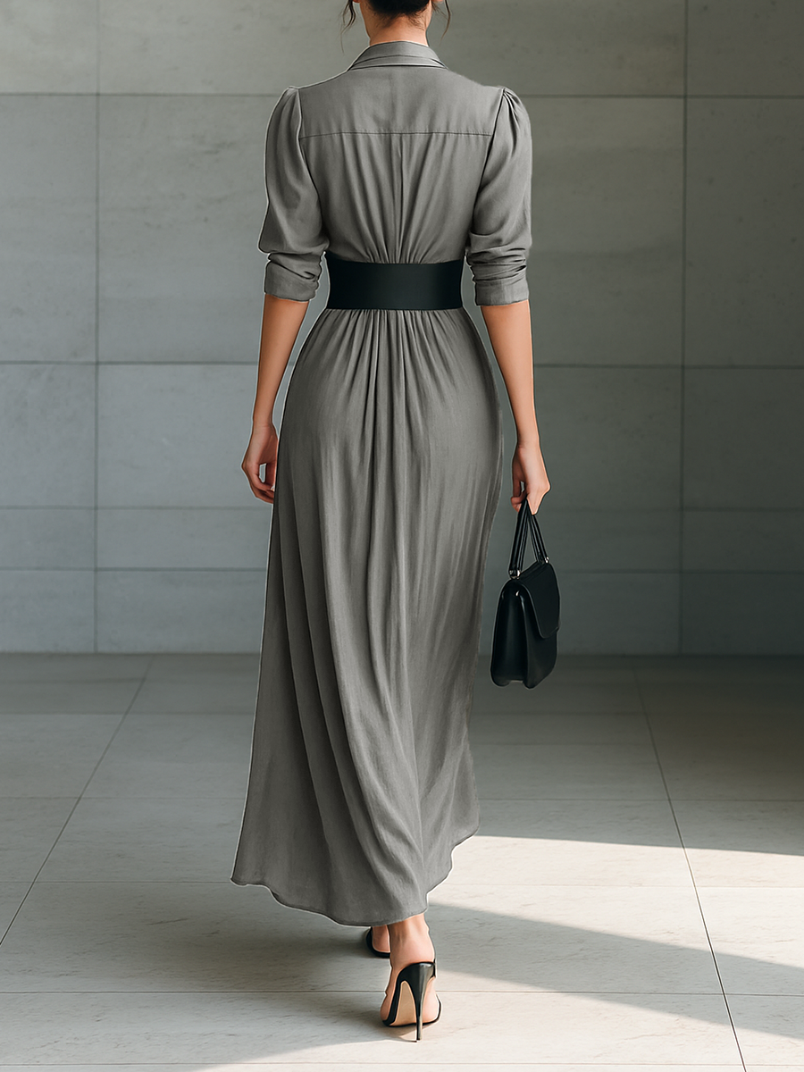 Zéphyrine | Lange Faltenkleid