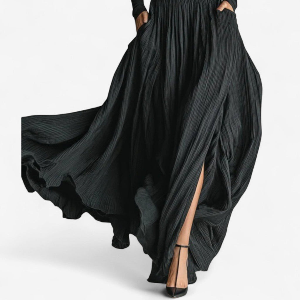 Rachel | Hochtailliertes Maxikleid