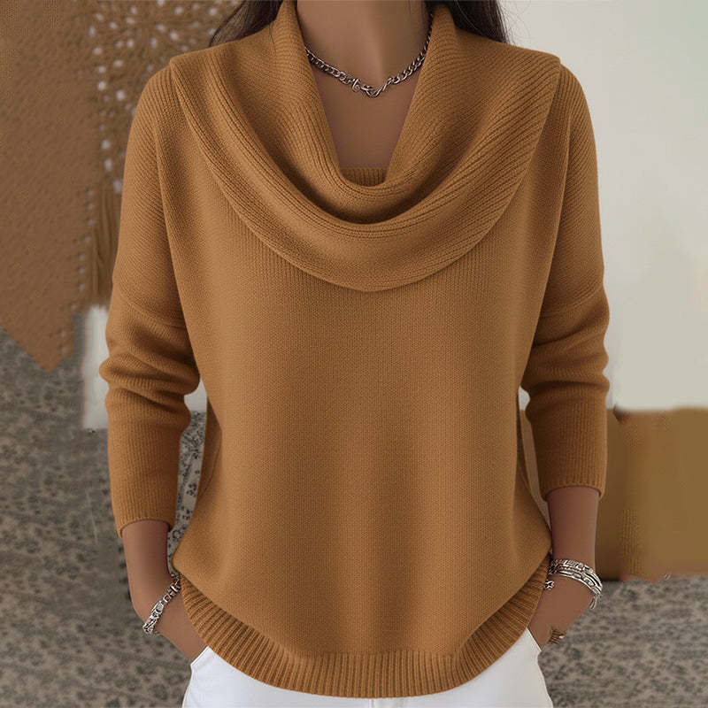 Julia | Draped Collar Sweater