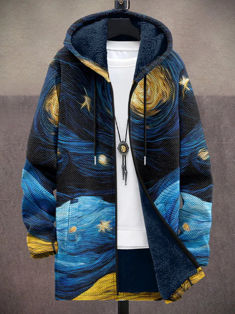 Waverley™ - Luxuriöse Kunstinspirierte Kapuzenjacke mit Reißverschluss