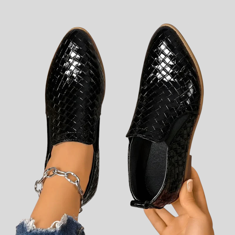 Alba™ | Elegante geflochtene Stiefeletten mit Blockabsatz