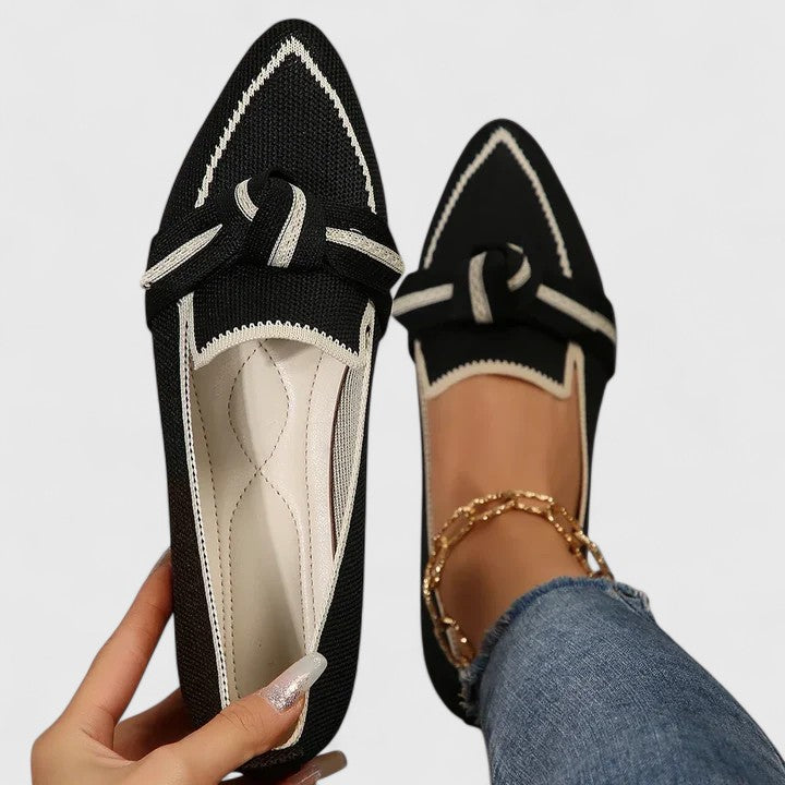 Lunetina™ - Bequeme Halbschuhe mit geflochtenem Detail