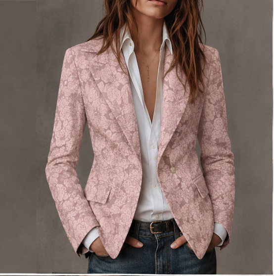 Estelle | Tailored Jacquard Cashmere Blazer