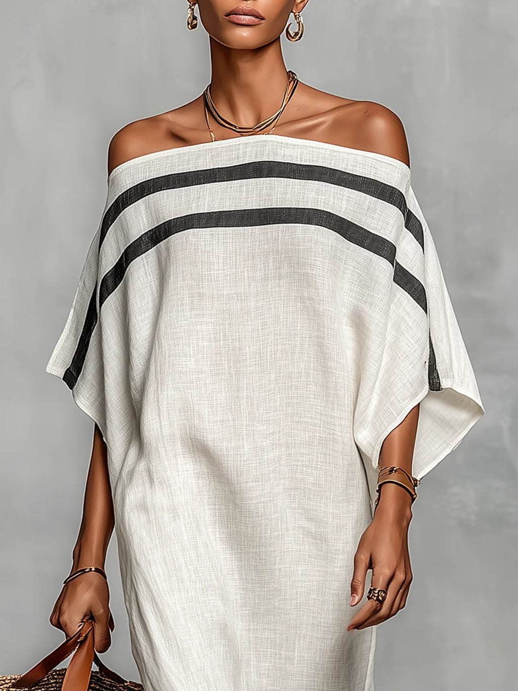 Aveline™ | Off-Shoulder-Maxi-Kleid mit Fledermausärmeln