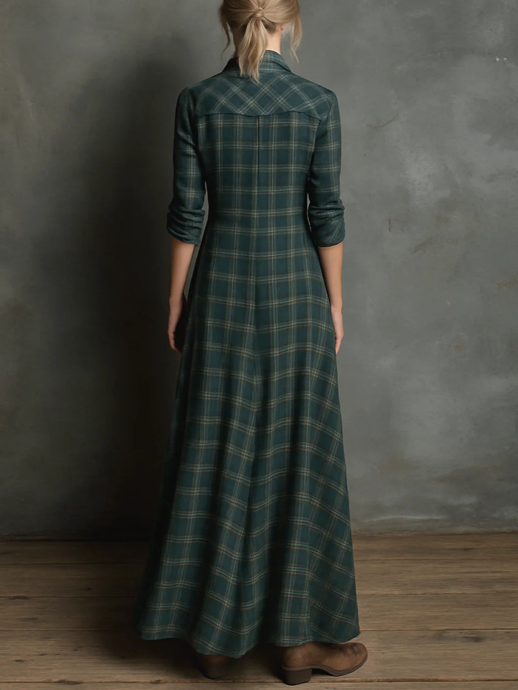 Valentine | Long Checkered Robe