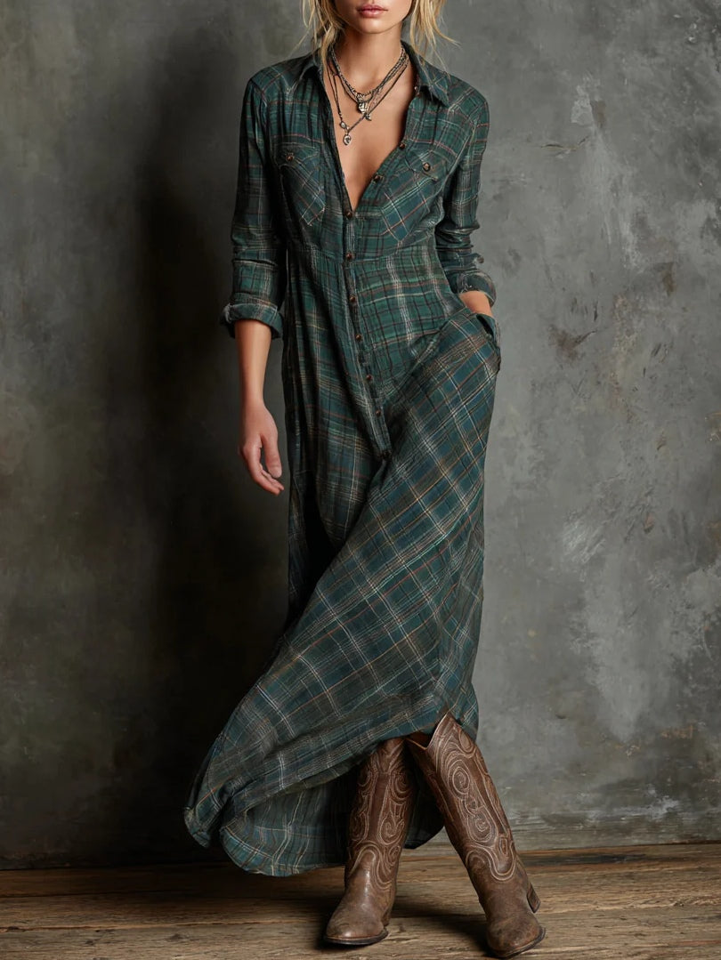 Valentine | Long Checkered Robe